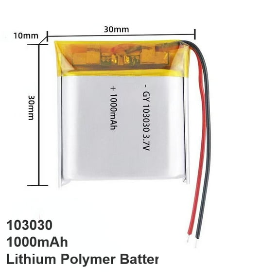 3.7V 1000mAh Li-Ion Battery 103030 Lithium Polymer Rechargeable Battery For Bluetooth Headset GPS Toy