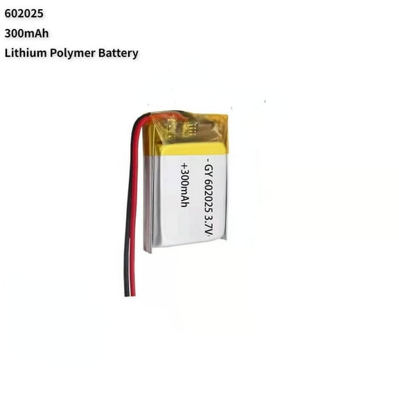 3.7V 300mAh Li-Ion Battery 602025 Lithium Polymer Rechargeable Battery