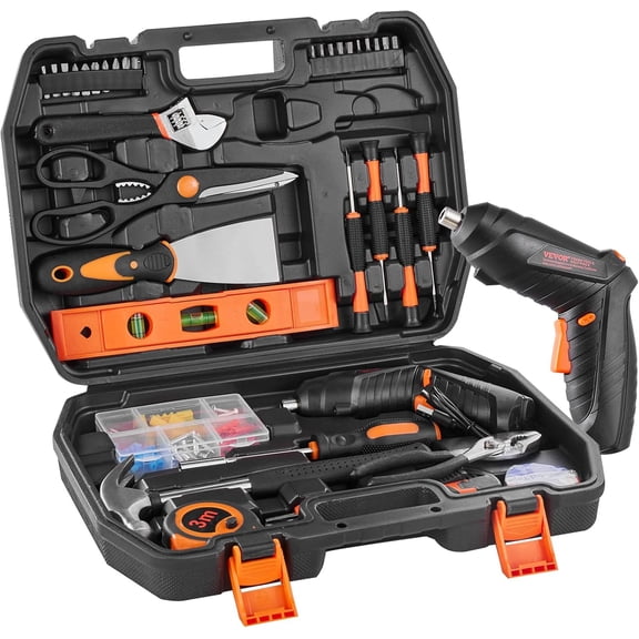 3.7V Cordless Drill 96-Piece Power Tool Set with Electric Drill, Portable Tool Storage Case for Home Maintenance, DIY Projects, Automotive Repair