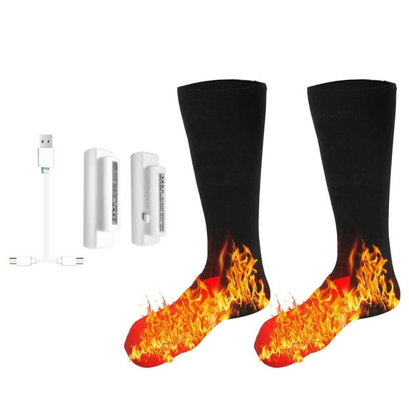 3.7V Heated Socks Foot Warmers for Men And Women, Electric Heating Socks, Washable Battery Heated Socks for Winter Skiing Hiking Fishing Riding, Keep