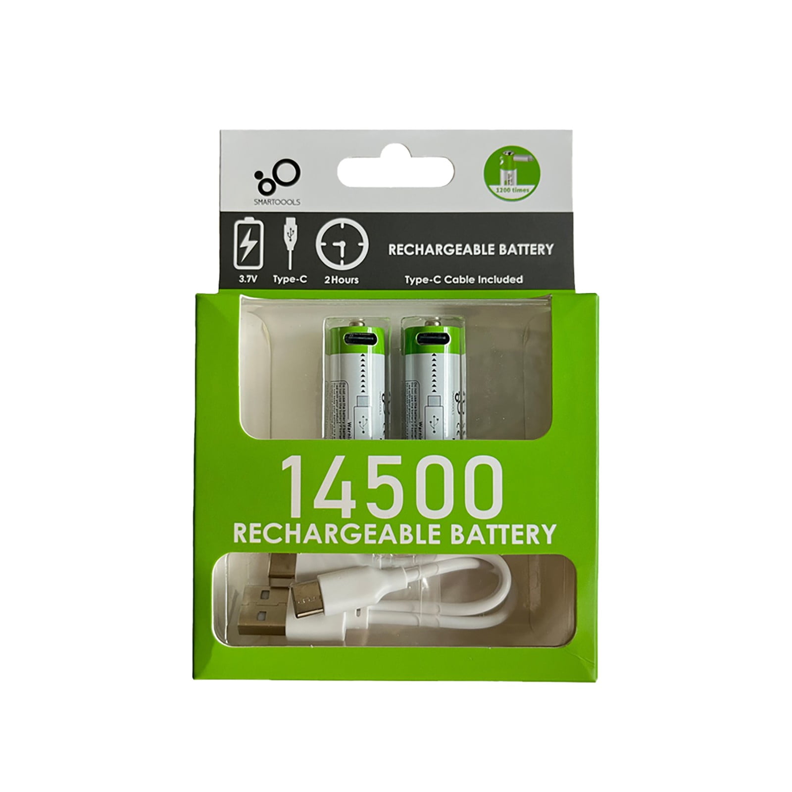 3.7V High Capacity Type C Rechargeable 14500 Li Ion Battery For Shaver