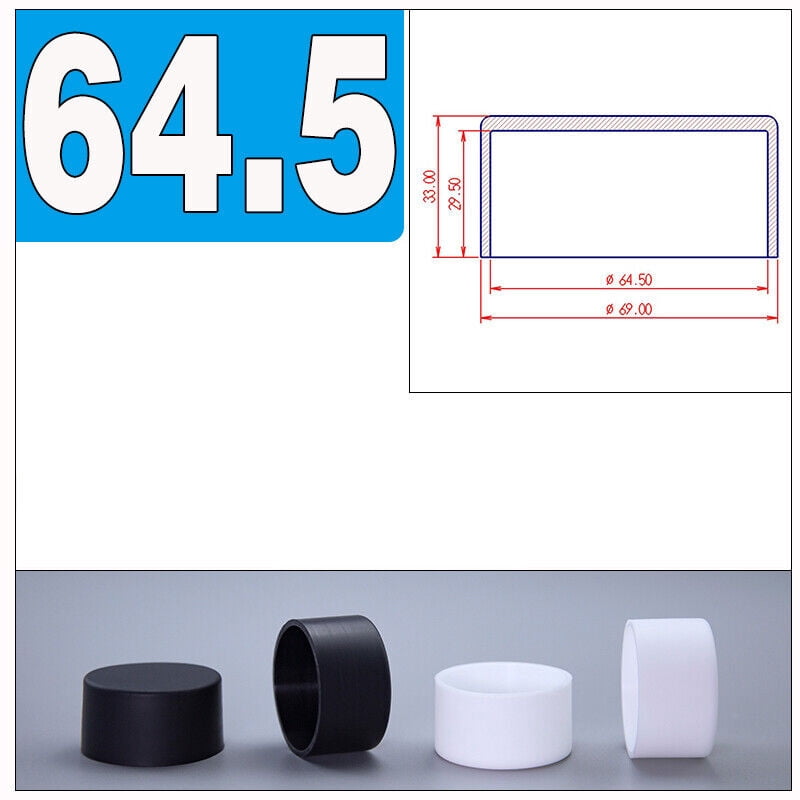 Black Silicone Rubber Hose End Blanking Cover Caps Cap Heat Resist 2.8