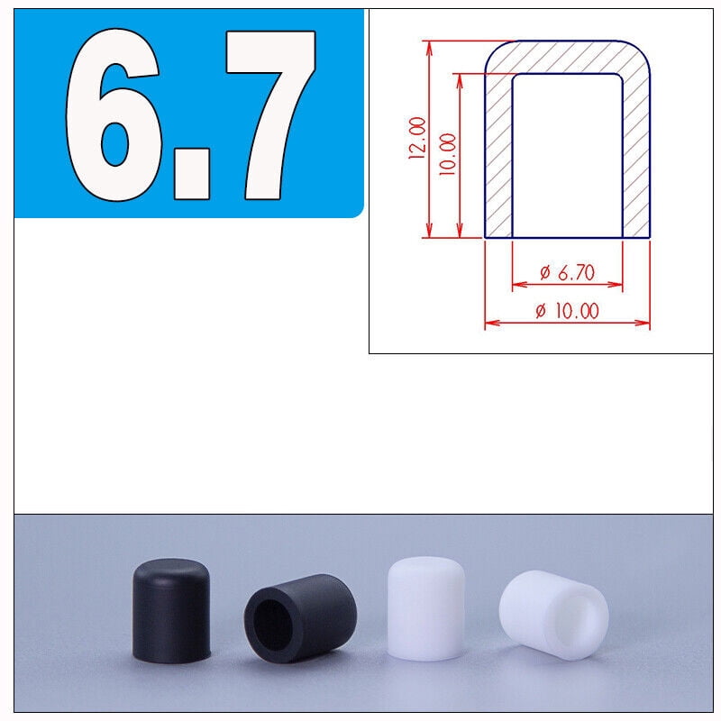 Black silicone rubber Heat Resist hose end blanking cover caps cap ID 2