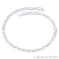 thumbnail image 1 of 3.7mm (G080) Valentino Link Italian Chain Bracelet in Solid .925 Sterling Silver, 1 of 1