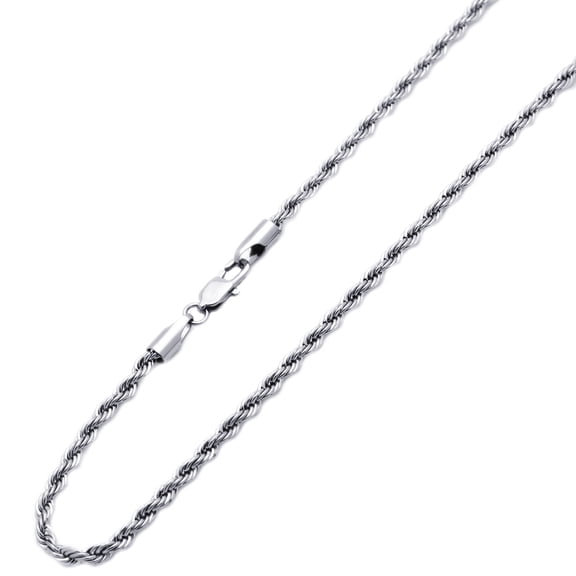 3.7mm Stainless Steel Chain Necklaces Rope Chain ( Available Length 16",18",20",24",30")