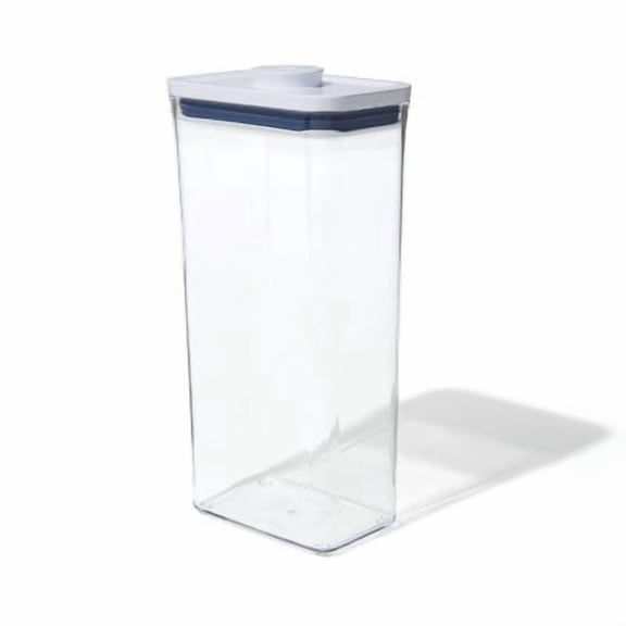 3.7qt Plastic Rectangle Airtight Food Storage Container Clear: Dishwasher-Safe, Cereal Storage