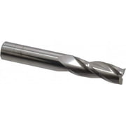 3/8", 1" LOC, 3/8" Shank Diam, 2-1/2" OAL, 3 Flute, Solid Carbide Square End Mill