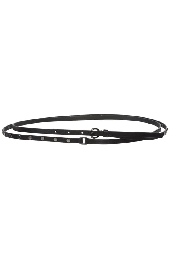 3/8" (10 mm) Skinny Studded Double Wrap Belt