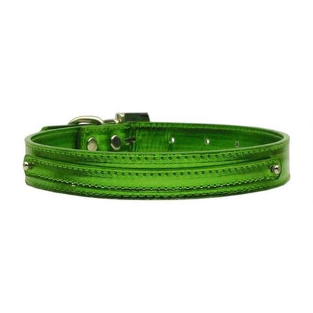 3/8" (10mm) Metallic Two Tier Collar Emerald Green Large