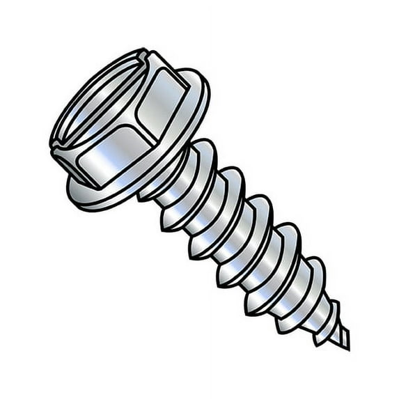 3/8-12X3/4 Slotted Indented Hex Washer Self Tapping Screw Type AB Fully Threaded Zinc (Pack Qty 600) BC-3712ABSW