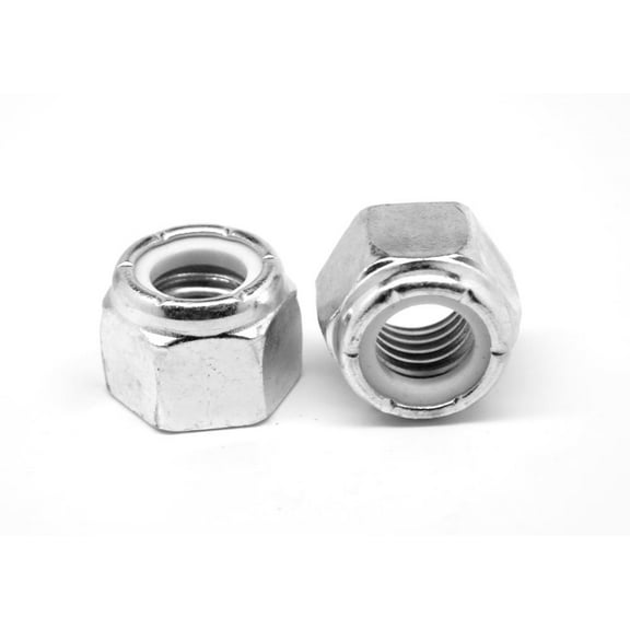 3/8"-16 Coarse Thread Nyloc (Nylon Insert Locknut) NE Standard Stainless Steel 316 Pk 100