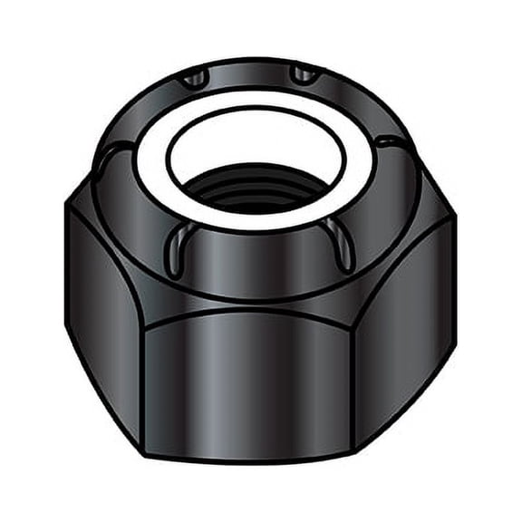 3/8-16 NE Nylon Insert Hex Lock Nut 18 8 Stainless Steel Black Oxide and Oil (Pack Qty 500) BC-37NS188B