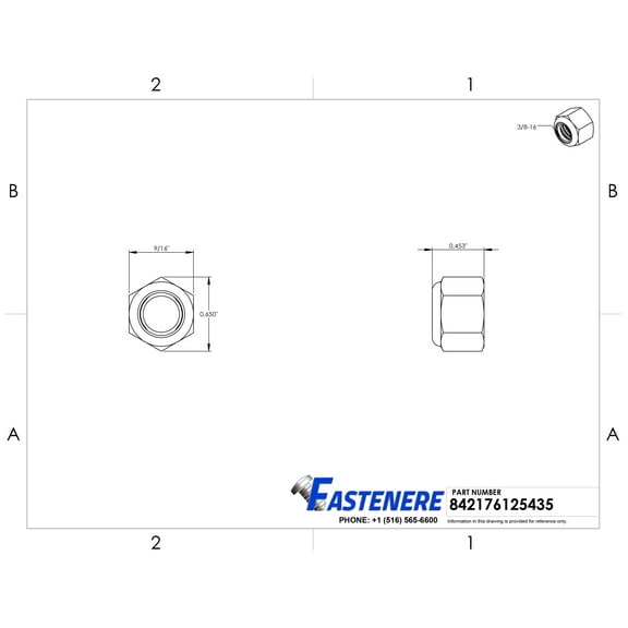 3/8-16 Nylon Lock Nut Stainless Steel 18-8 Elastic Insert Hex Nuts Qty 500