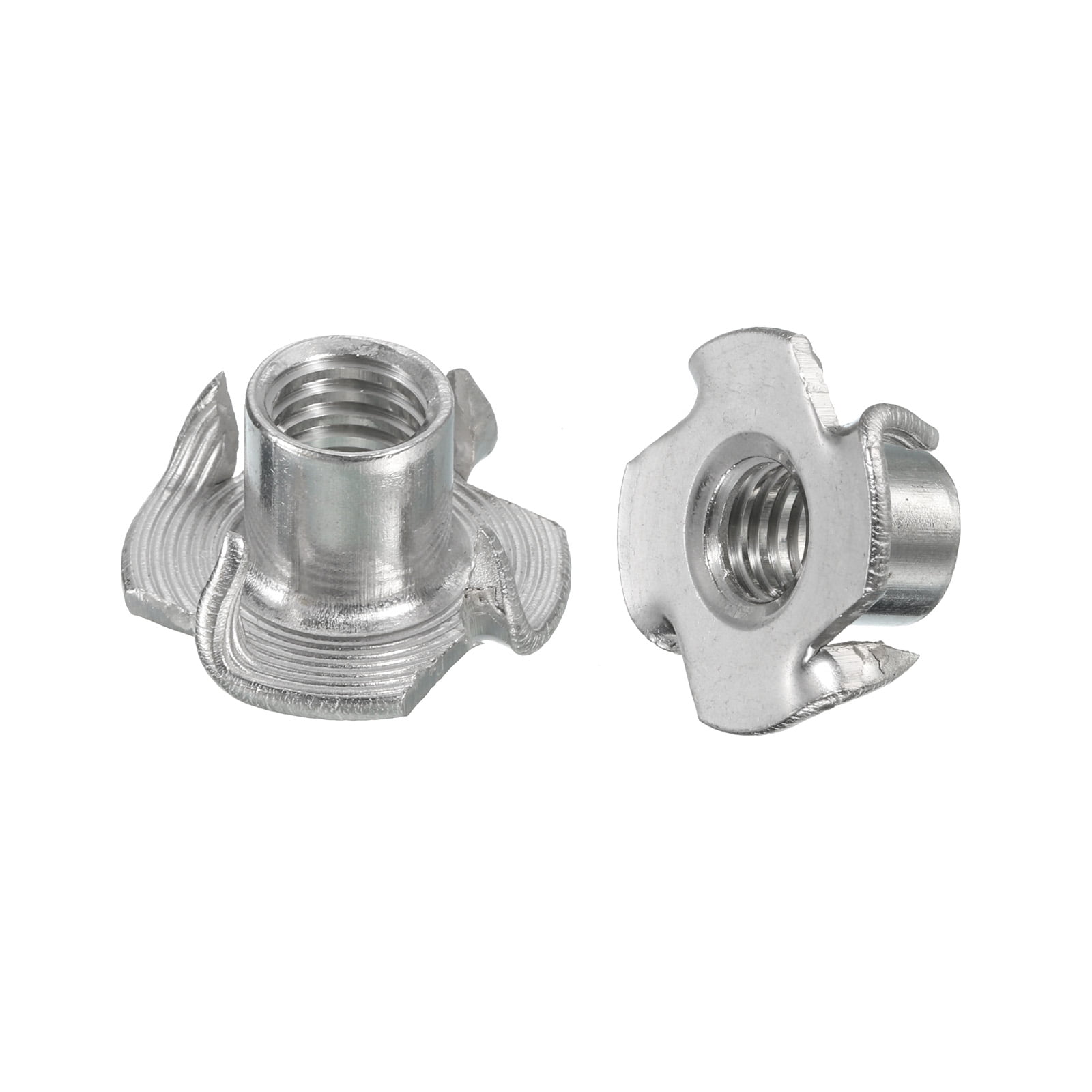 TheBoltBarn 3/8-16 Steel 3-Prong Tee Nuts – Zinc Plated, Coarse Thread, Grade 2, Inch (Pick Quantity)