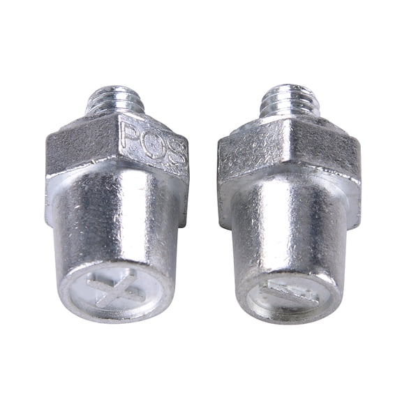 3/8"-16 Thread Male Zinc Side Post Battery Terminal Charging Posts, Ampper Standard Side Post 3/8" Battery Post Adapter (+/-) Compatible with GM Post, Pack of 2