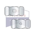 thumbnail image 1 of 3/8-16 Two Way Reversible Hex Locknuts | Finished Pattern | Steel | Zinc | Can have 2 or 3 indentations on the flat sides of the nut equidistant from each other (Quantity: 1000), 1 of 2