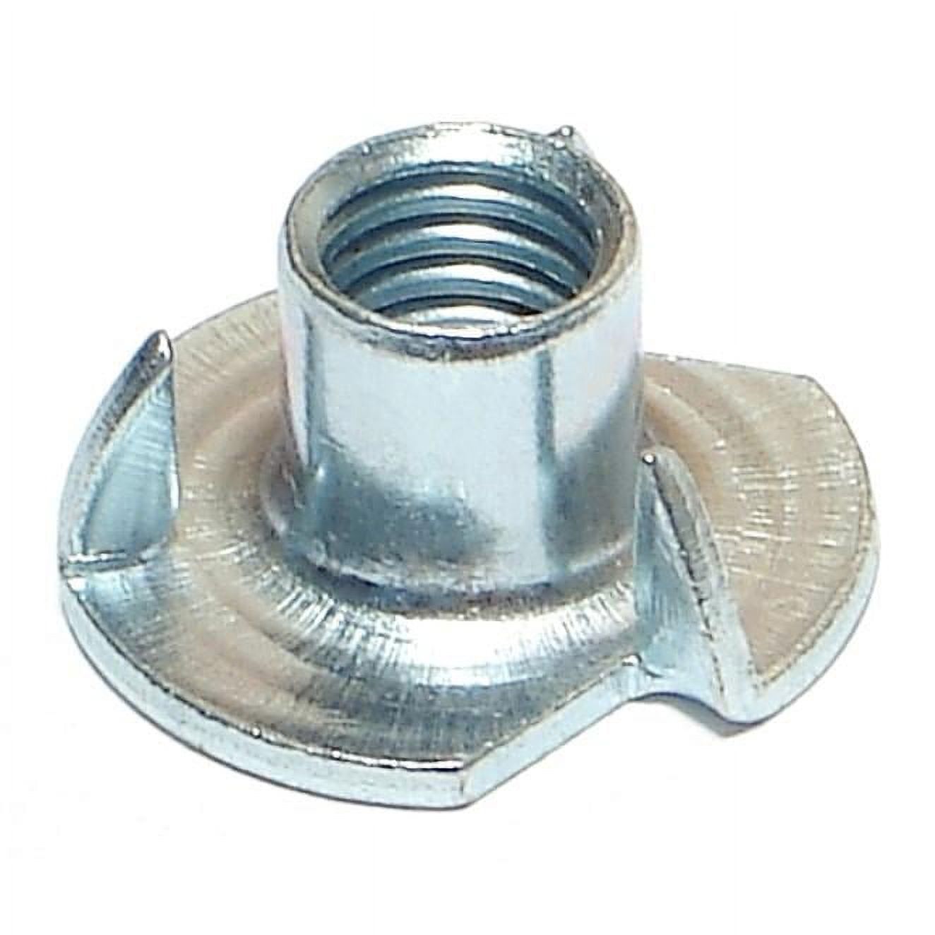 3/8"-16 Zinc Plated Steel Coarse Thread Pronged Tee Nuts TNS-101