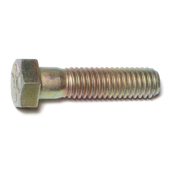 3/8"-16 x 1-1/2" Zinc Plated Grade 8 Steel Coarse Thread Hex Cap Screws HCS8-149