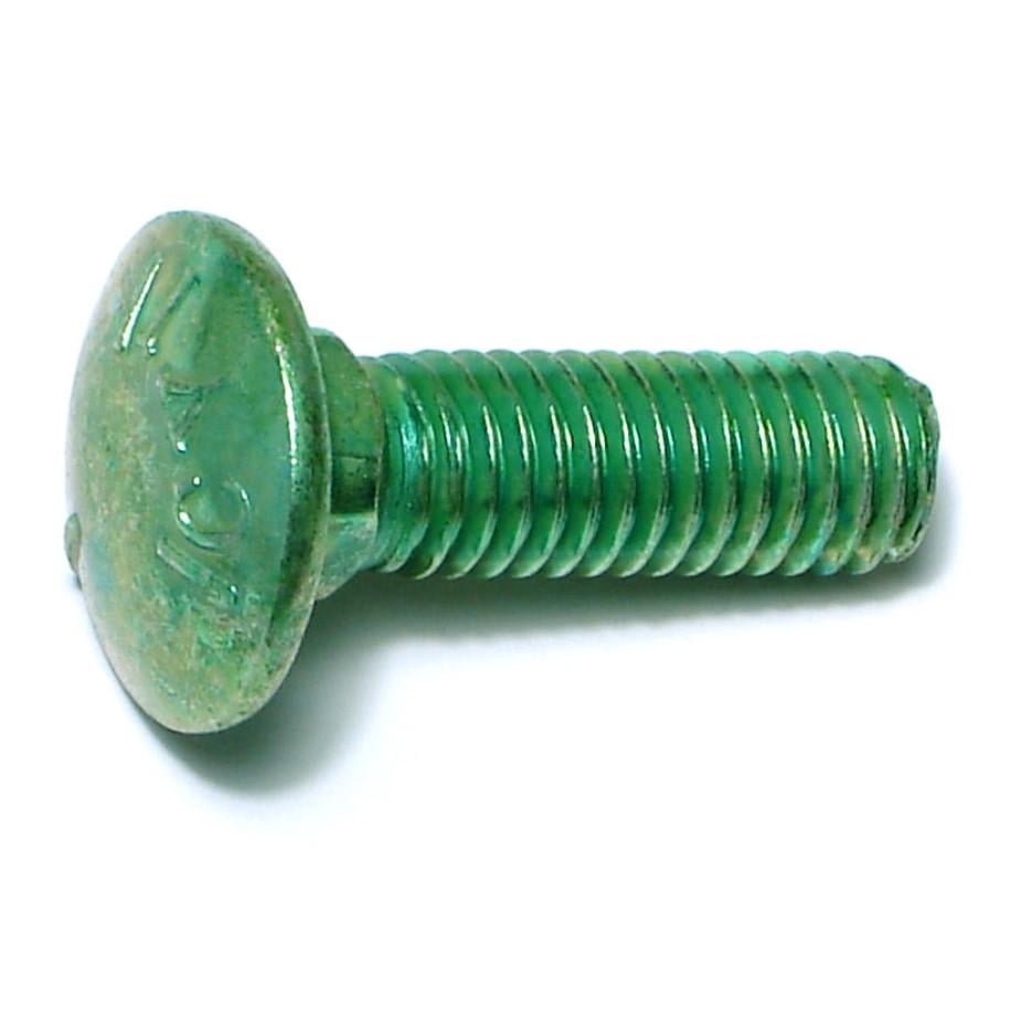 3/8"-16 x 1-1/4" Green Rinsed Zinc Grade 5 Carriage Bolts (100 pcs.)