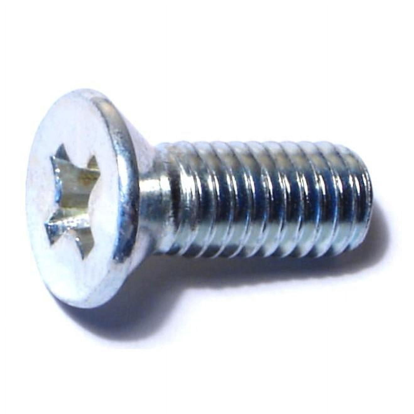 3/8"-16 x 1" Zinc Plated Steel Coarse Thread Phillips Flat Head Machine Screws MSCFS-677