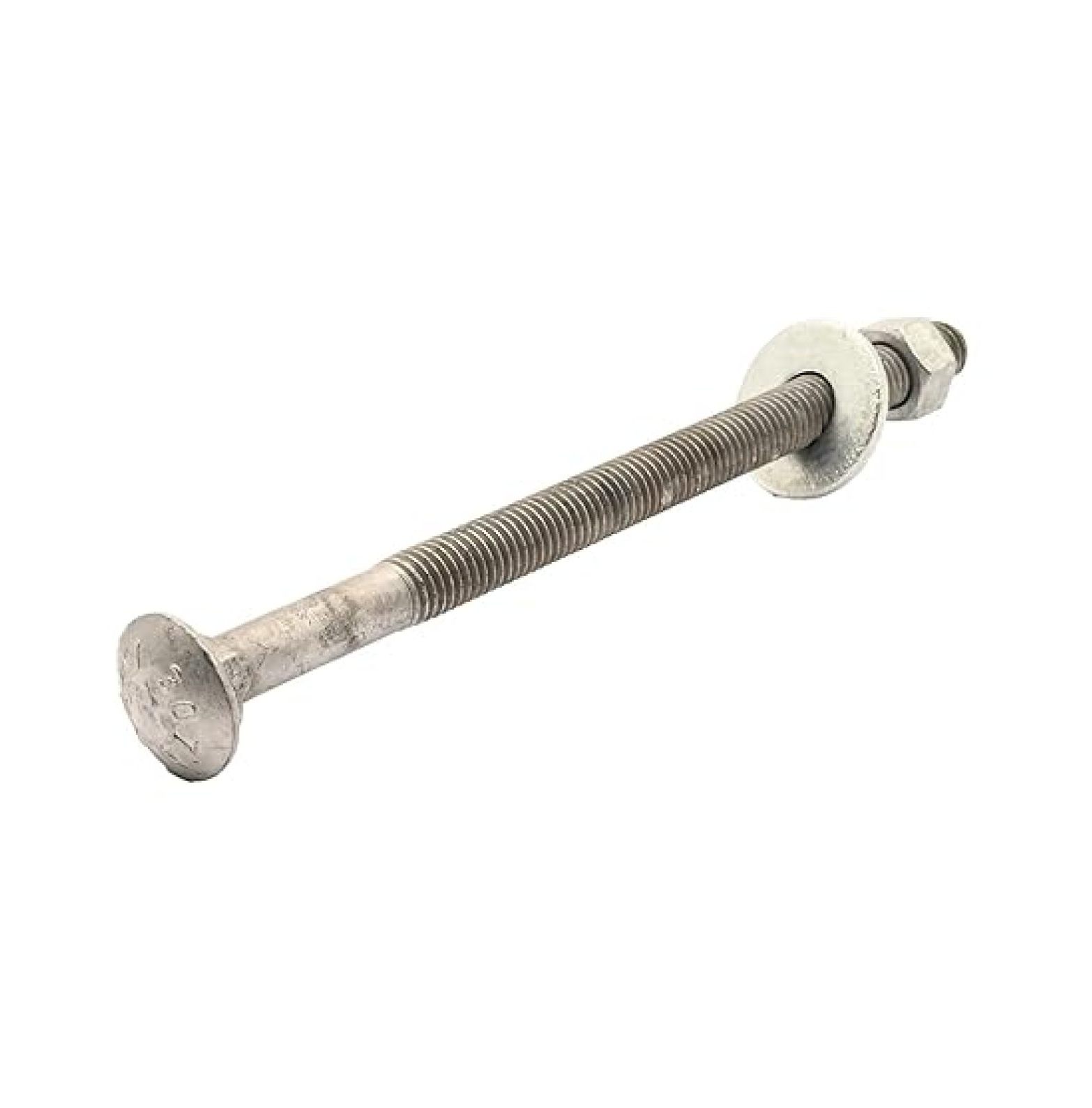 100pk 3/8-16 X 2-1/2" Carriage Bolts - Zinc Plated 307A Steel - Albany County Fasteners