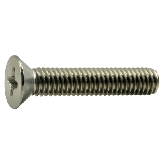3/8"-16 x 2" 18-8 Stainless Phillips Flat Head Machine Screws (5 pcs.)