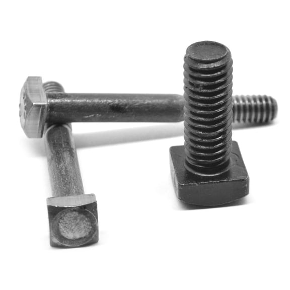 3/8"-16 x 2" (PT) Coarse Thread A307 Grade A Square Head Machine Bolt Low Carbon Steel Plain Finish Pk 100