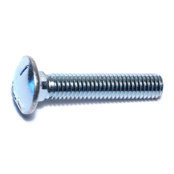 3/8"-16 x 2" Zinc Plated Grade 5 Steel Coarse Thread Carriage Bolts CBS5-205