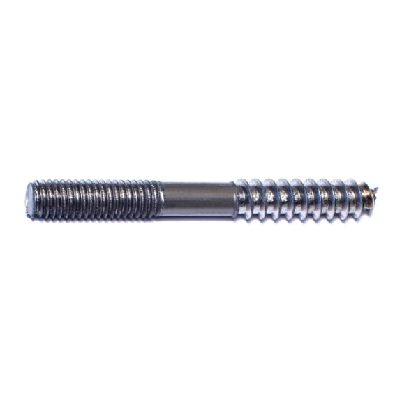 3/8"-16 x 3-1/2" Plain Steel Coarse Thread Hanger Bolts (50 pcs.)