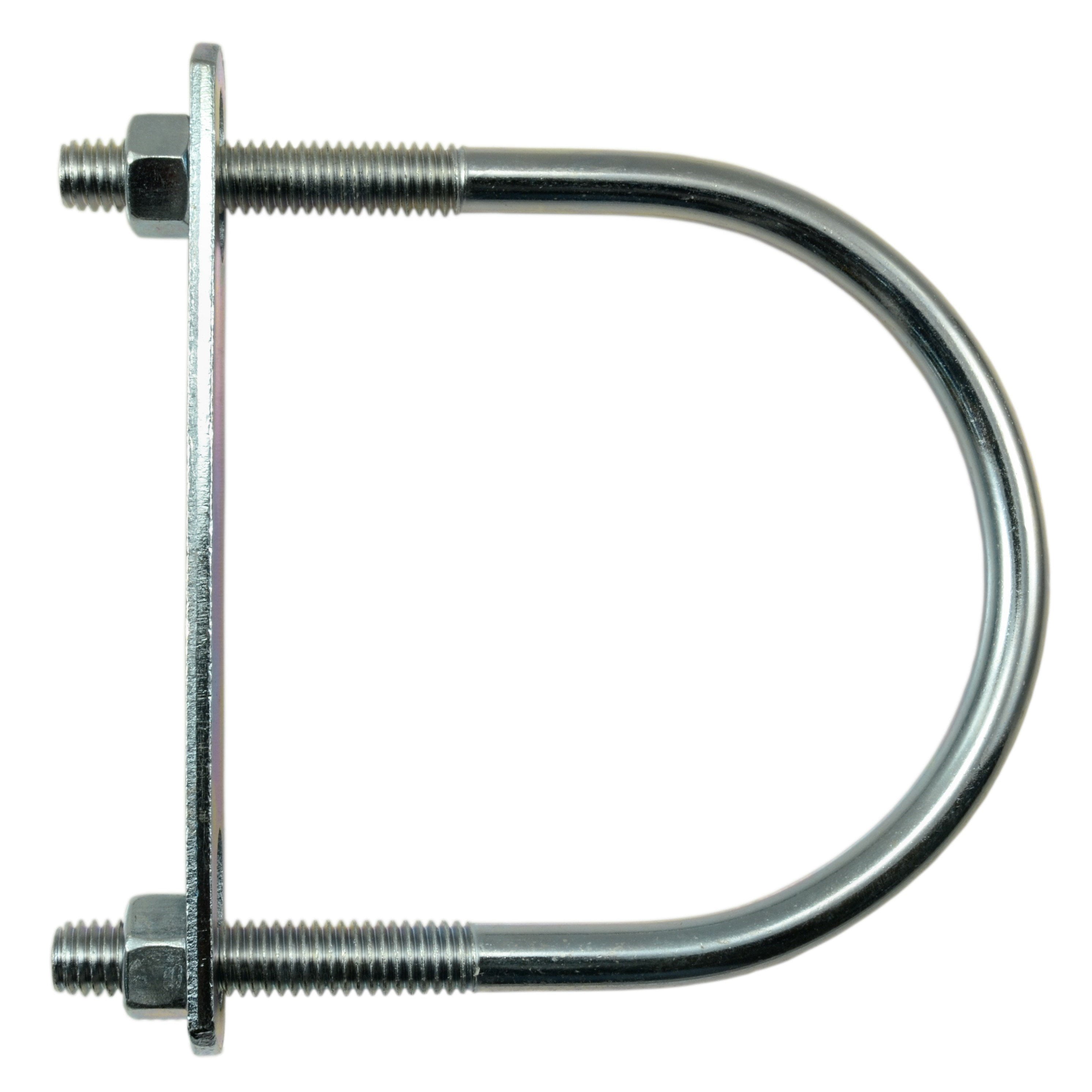 3/8"-16 x 3-1/2" x 4-5/8" Zinc Plated Steel Round U-Bolt (10 pcs.)