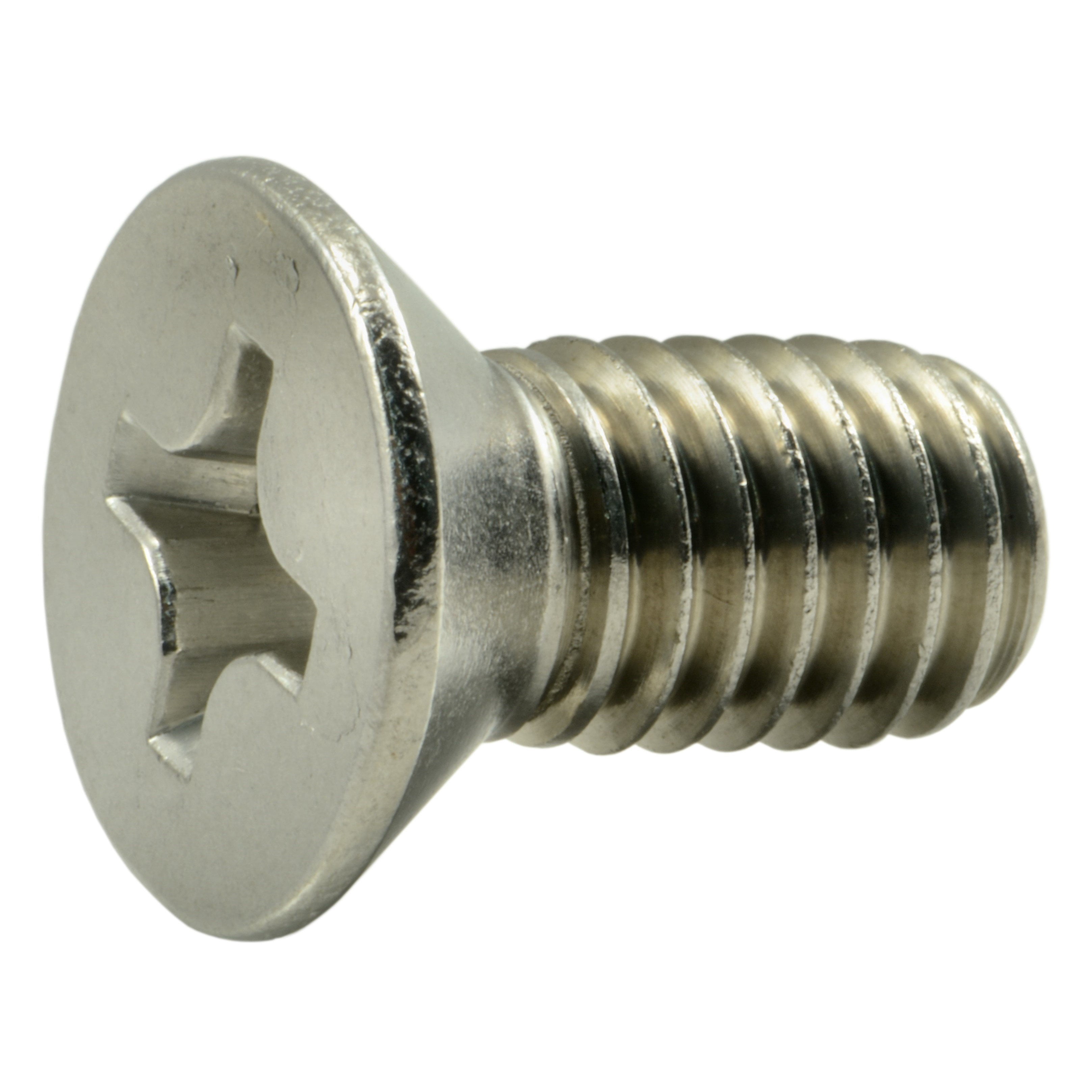 3/8"-16 x 3/4" 18-8 Stainless Phillips Flat Head Machine Screws (12 pcs.)