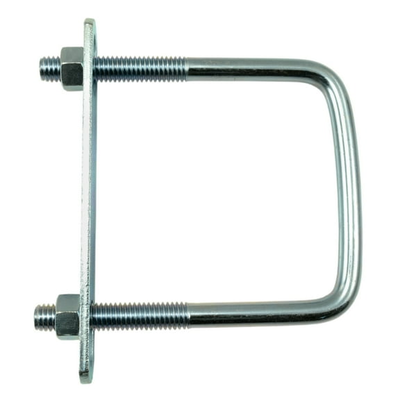 3/8"-16 x 3" x 4" Zinc Plated Steel Square U-Bolt (10 pcs.)