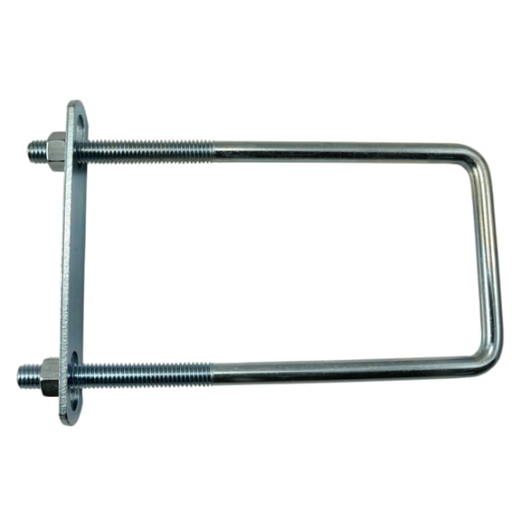 3/8"-16 x 3" x 7" Zinc Plated Steel Square U-Bolt (10 pcs.)