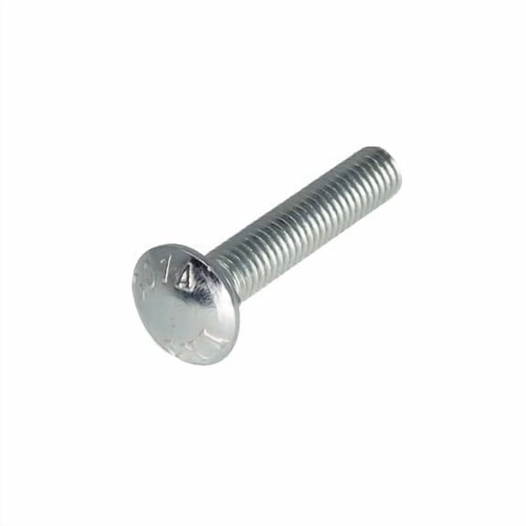 3/8"-16 x 4-1/2" (50 Pack) Zinc Carriage Bolt for Exterior Use, Fully Threaded, Commercial Grade A307 - by$$Hardware