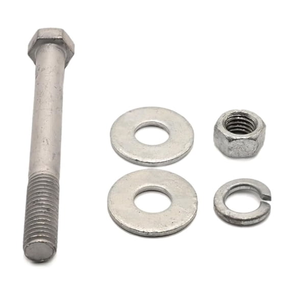 3/8"-16 x 4-1/2" Hot Dipped Galvanized Hex Bolt Kit (25 Sets) w/Nuts, Flat Washers, Lock washers. Grade A307, Partial Thread - by Fastener Depot, LLC