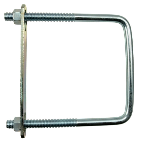 3/8"-16 x 4" x 5" Zinc Plated Steel Square U-Bolt (10 pcs.)