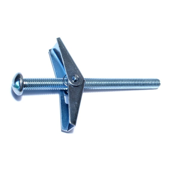 3/8"-16 x 5" Zinc Plated Steel Round Head Toggle Bolts (25 pcs)