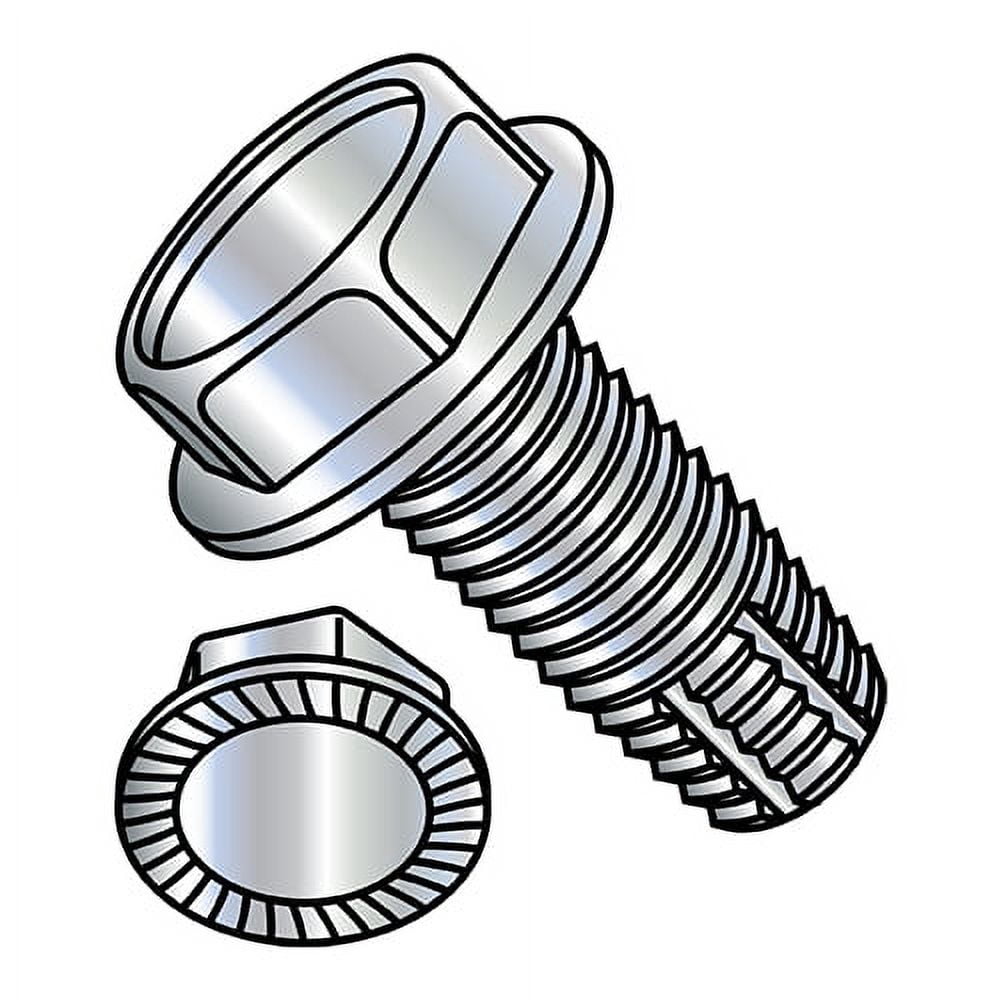 3/8-16X1 Unslotted Ind Hex Washer Serrated Thread Cutting Screw Type F ...