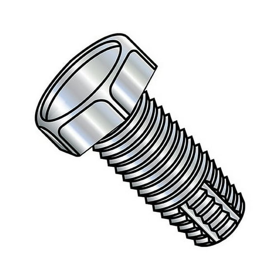 3/8-16X2 Unslotted Indented Hex Thread Cutting Screw Type F Fully Threaded Zinc (Pack Qty 500) BC-3732FH