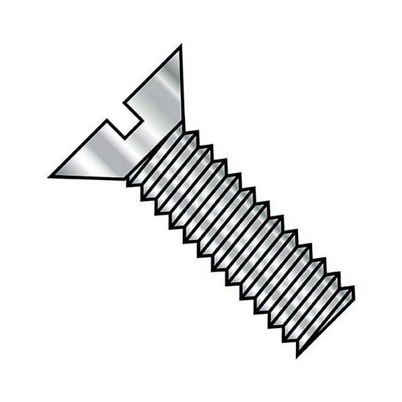 3/8-16X4 Slotted Flat Machine Screw Fully Threaded 18-8 Stainless Steel (Pack Qty 100) BC-3764MSF188