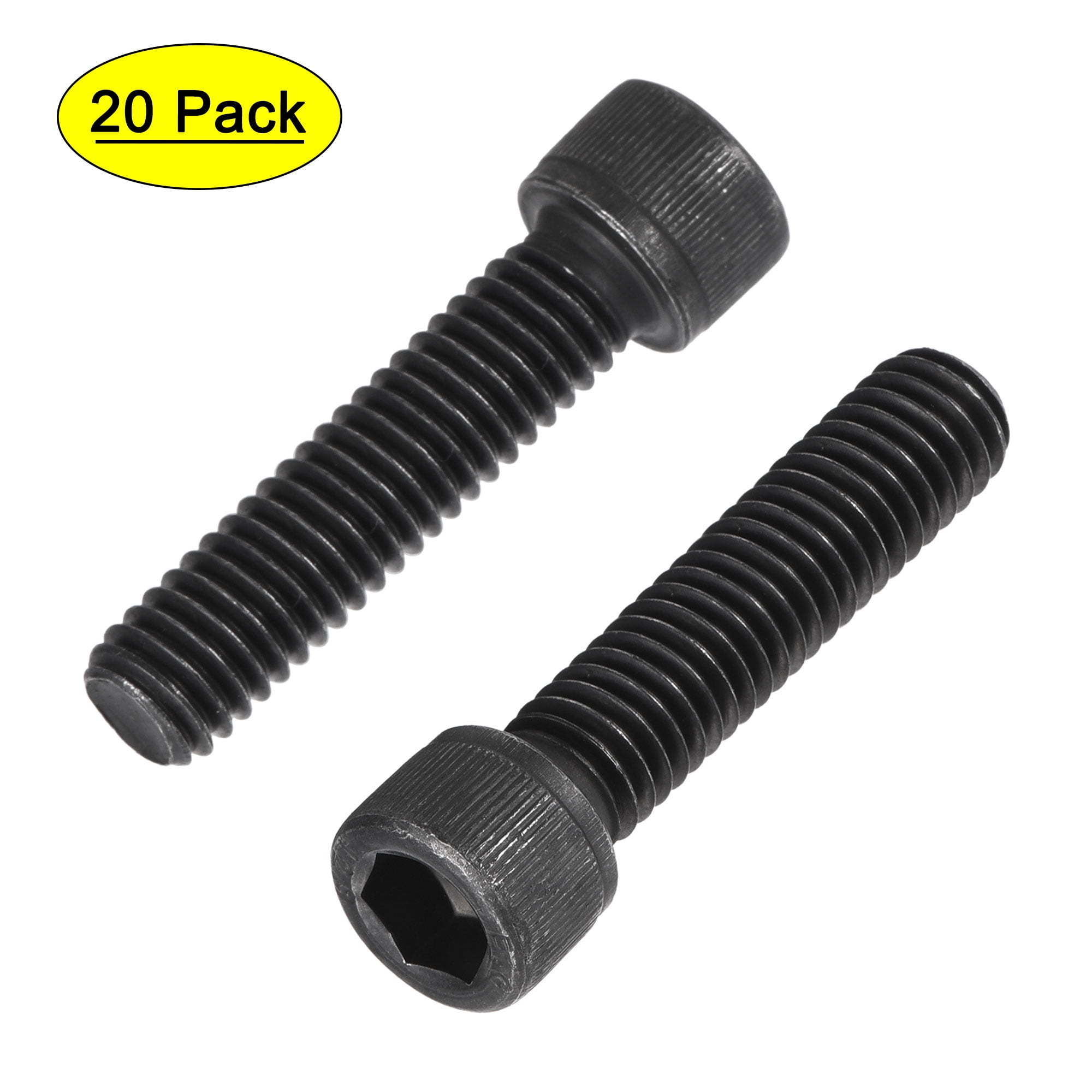 Viti Socket Headless Nere Set Di 10 Viti A Bussola Esagonale 3/8-16x1-1/2 - Acciaio Legato, Punta A Tazza Viti Acciaio Legato Nere - Foto 4