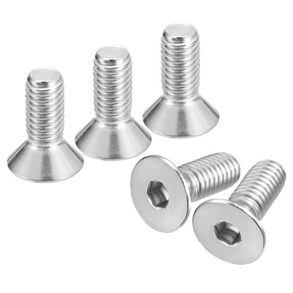 3/8-16x1" Flat Head Socket Cap Screws, 304 Stainless Steel Hex Socket Drive Fasteners Bolts 10Pack