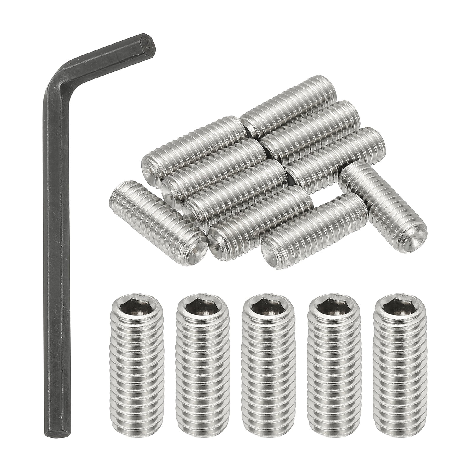 Uxcell Internal Hex Socket Set Grub Screws, 304 Stainless Steel Cup ...