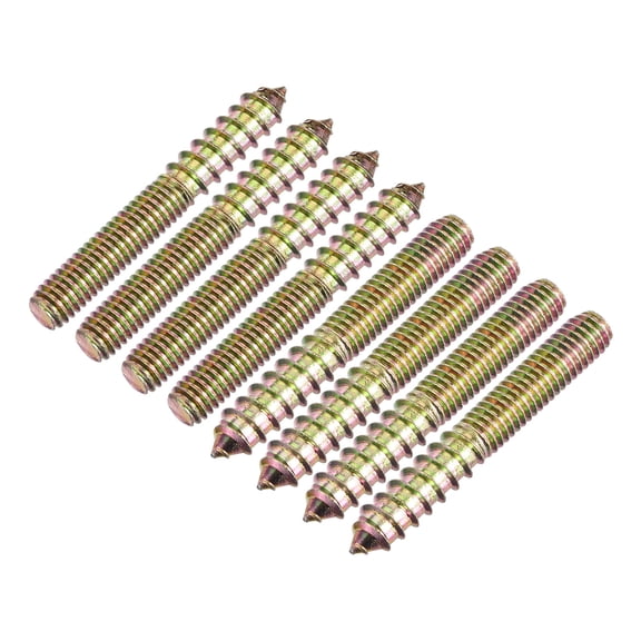3/8-16x2-3/4" Hanger Bolts, 8 Pack Double Ended Screws Wood Dowel Screws