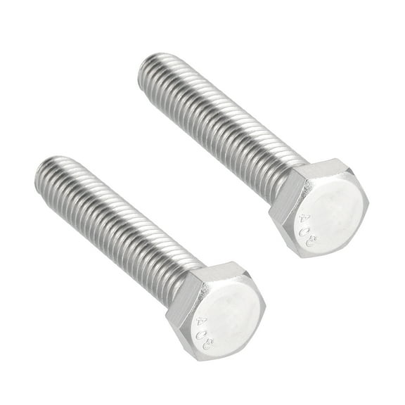 3/8-16x2" 304 Stainless Steel Hex Head Screw Bolts 2pcs