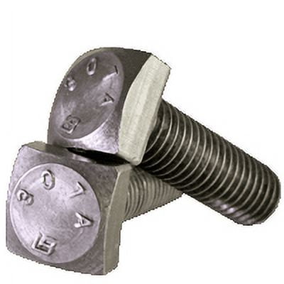 3/8"-16x5",(PT) Square Head Bolt, A307 Grade A, Plain (inch) (Quantity: 250)