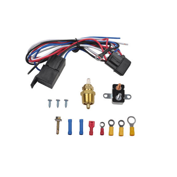 3/8" 175~185 Electric Engine Fan Thermostat Temperature Relay Switch Sensor Kit