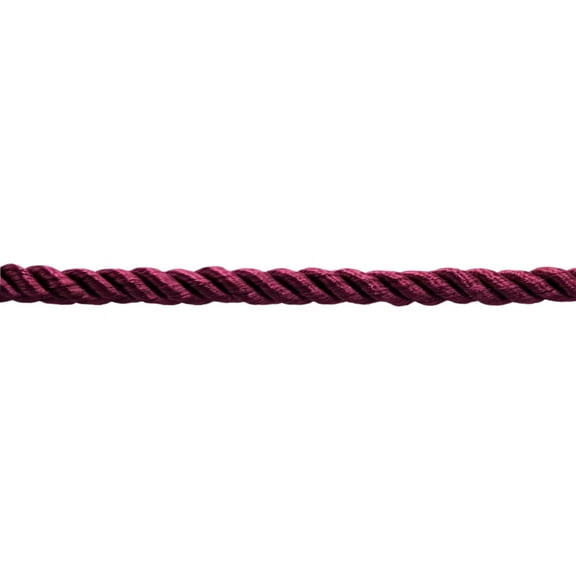3/8" (1cm) Decorative Twisted 3-ply Rope Cord Trim # 0038NL,, Dark Wine Red #E10 (Dark Burgundy Red) 12 Yards (36 ft/11m)