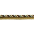 thumbnail image 1 of 3/8" (1cm) Decorative Twisted Rope Cord Trim with Lip # 0038MLT,, Topaz Beige #PR24 (Gold Beige, Chocolate Brown, Sky Blue) 8 Yards (24 ft/7m), 1 of 1