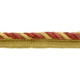 thumbnail image 1 of 3/8" (1cm) Duke Collection Twisted Rope Cord Trim with Lip # 0038DKL,, Terracotta Beige #F45 (Yellow Beige, Orange Red, Rust Orange) 24 Yards (72 ft/21.5m), 1 of 1